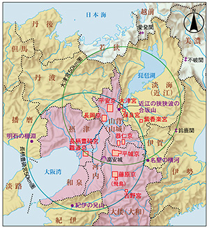 ７〜8世紀の畿内図