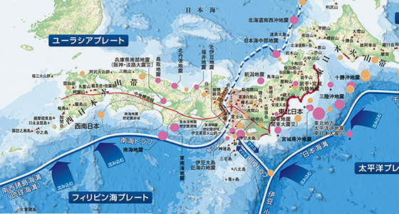 日本のプレート図