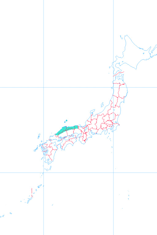 『日本の気候区分図＿山陰型』