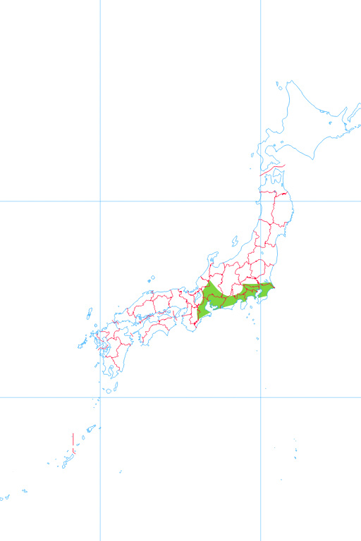 『日本の気候区分図＿東海、南関東型』