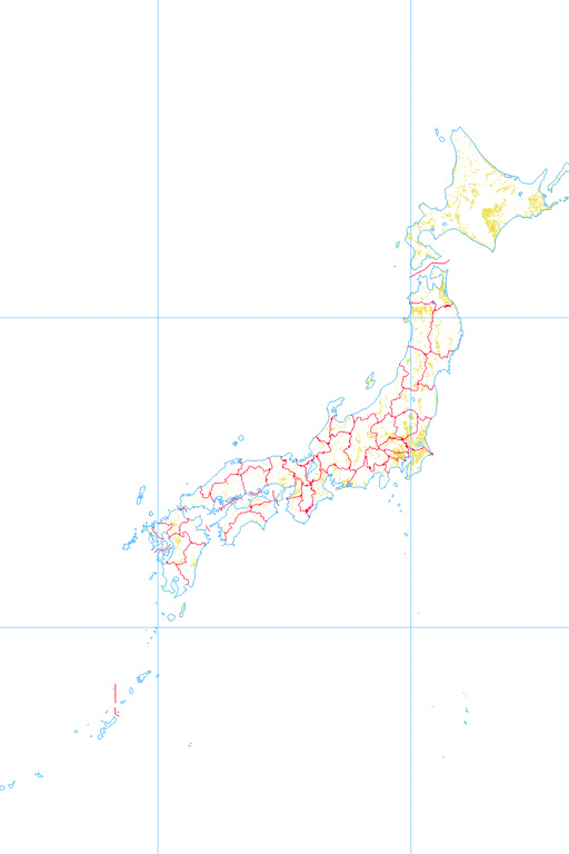 『日本の地形区分図＿台地』
